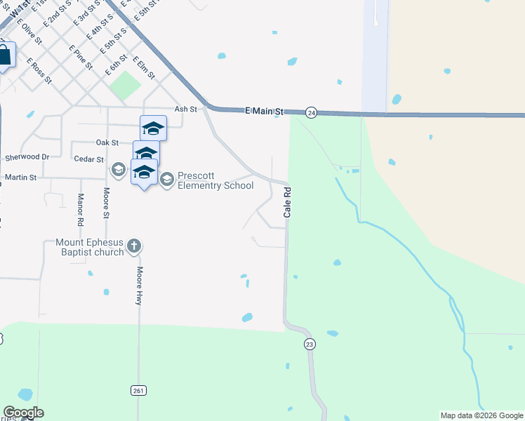 map of restaurants, bars, coffee shops, grocery stores, and more near 102 Kathryn in Prescott