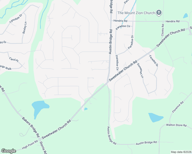 map of restaurants, bars, coffee shops, grocery stores, and more near 157 Pebble Path in Douglasville