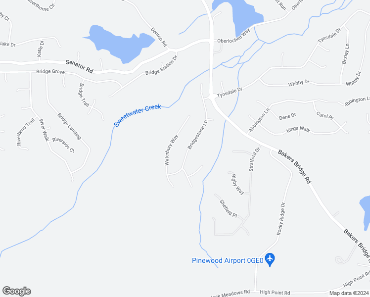 map of restaurants, bars, coffee shops, grocery stores, and more near 398 Bridgestone Lane in Douglasville