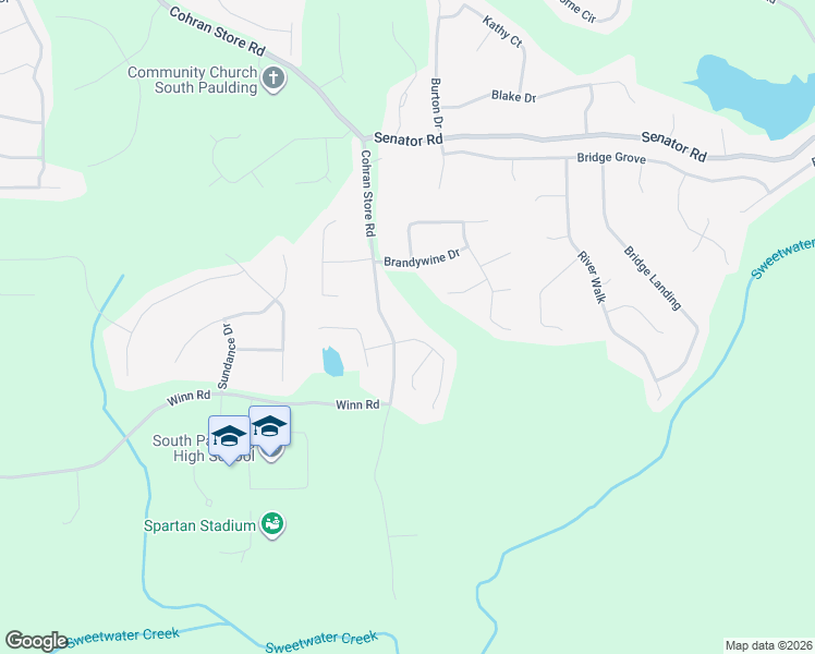 map of restaurants, bars, coffee shops, grocery stores, and more near 31 Cobblestone Court in Douglasville