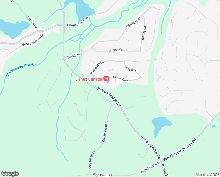 map of restaurants, bars, coffee shops, grocery stores, and more near 218 Kings Walk in Douglasville