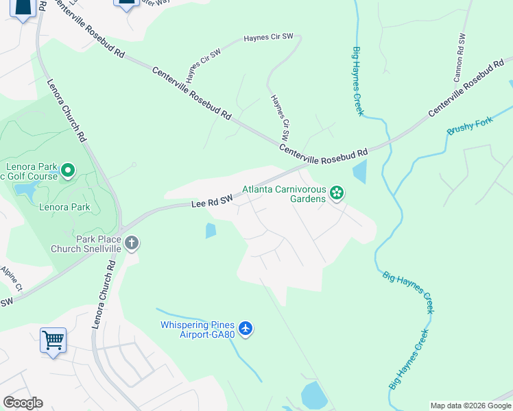 map of restaurants, bars, coffee shops, grocery stores, and more near 2937 Joseph Marion Court Southwest in Snellville