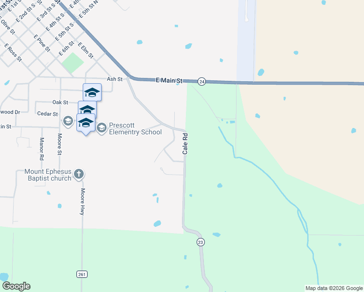 map of restaurants, bars, coffee shops, grocery stores, and more near 713 Cale Road in Prescott