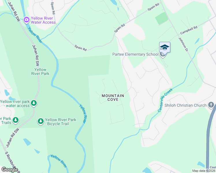 map of restaurants, bars, coffee shops, grocery stores, and more near 3631 Mountain Cove Road in Snellville