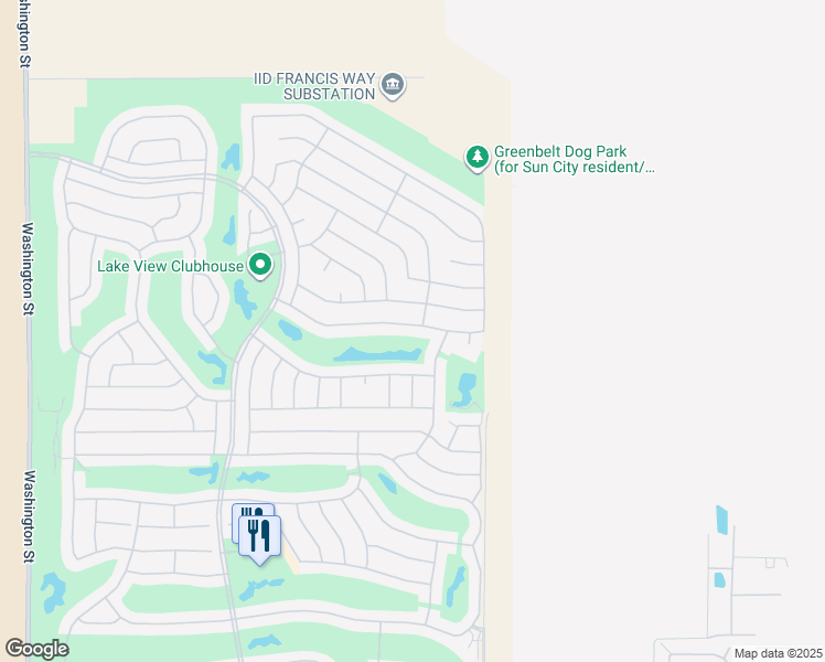 map of restaurants, bars, coffee shops, grocery stores, and more near 78837 Alliance Way in Palm Desert