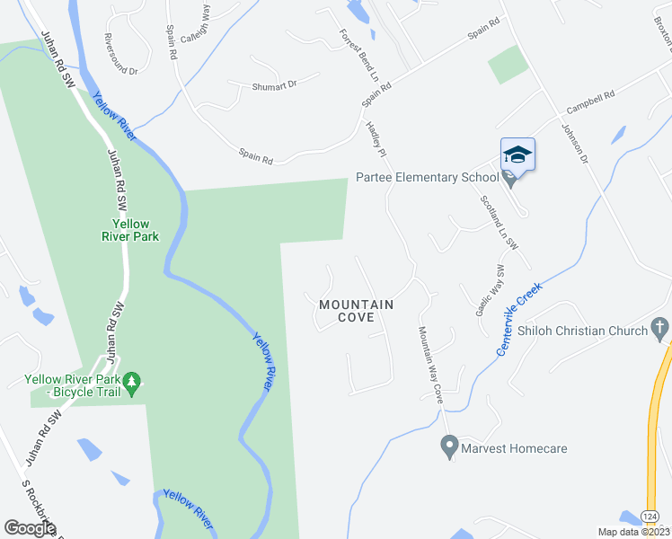 map of restaurants, bars, coffee shops, grocery stores, and more near 3610 Jasmine Cove Lane in Snellville