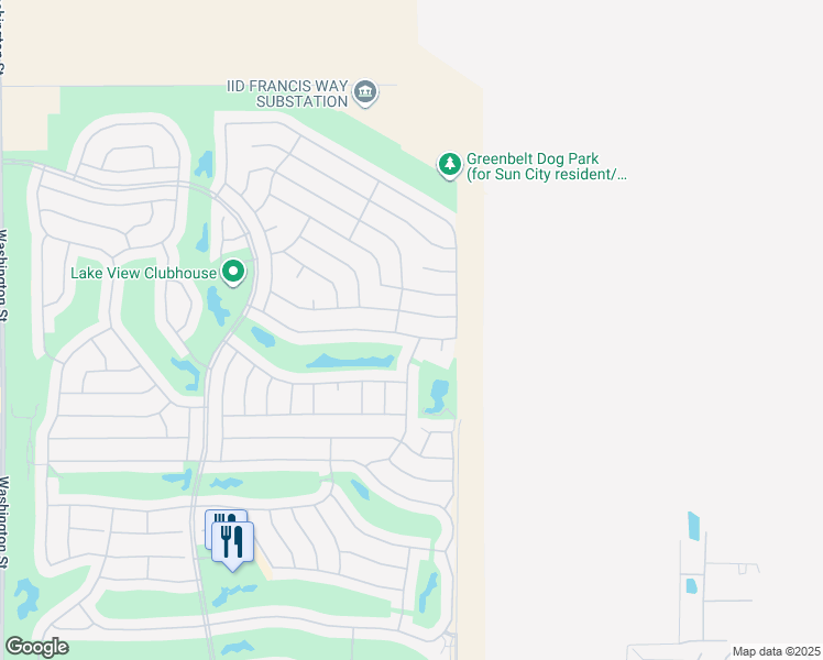 map of restaurants, bars, coffee shops, grocery stores, and more near 78904 Alliance Way in Palm Desert