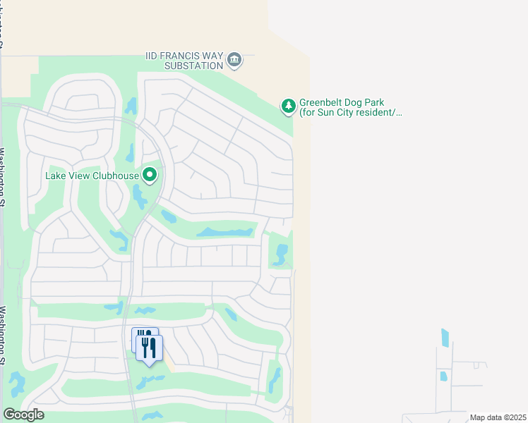 map of restaurants, bars, coffee shops, grocery stores, and more near 78904 Alliance Way in Palm Desert