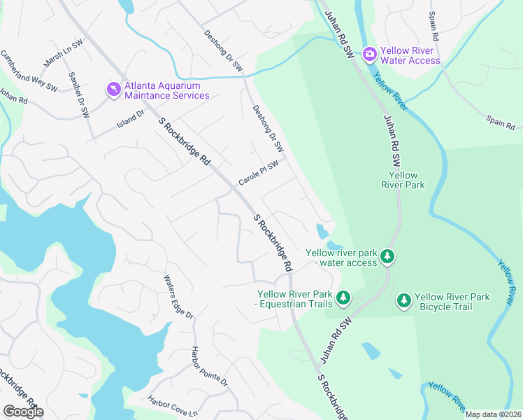 map of restaurants, bars, coffee shops, grocery stores, and more near 5087 Dekalb Way in Stone Mountain