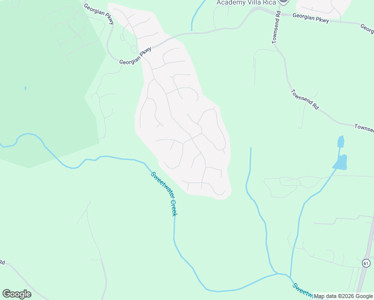 map of restaurants, bars, coffee shops, grocery stores, and more near 81 Baywood Lane in Villa Rica