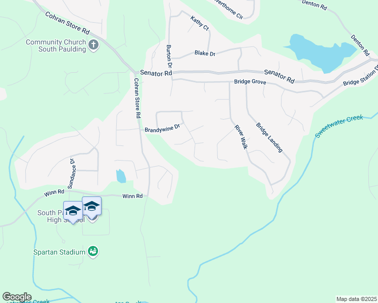map of restaurants, bars, coffee shops, grocery stores, and more near 216 Applejack Drive in Douglasville
