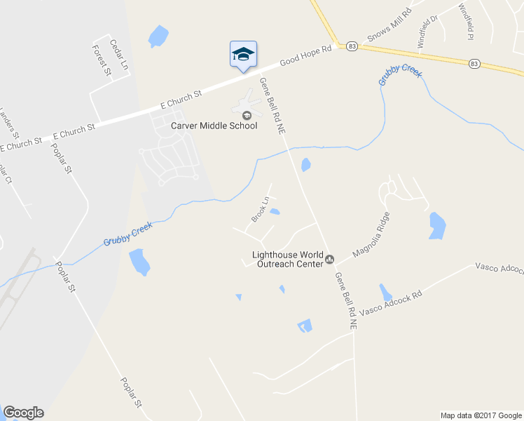 map of restaurants, bars, coffee shops, grocery stores, and more near Brook Lane in Monroe