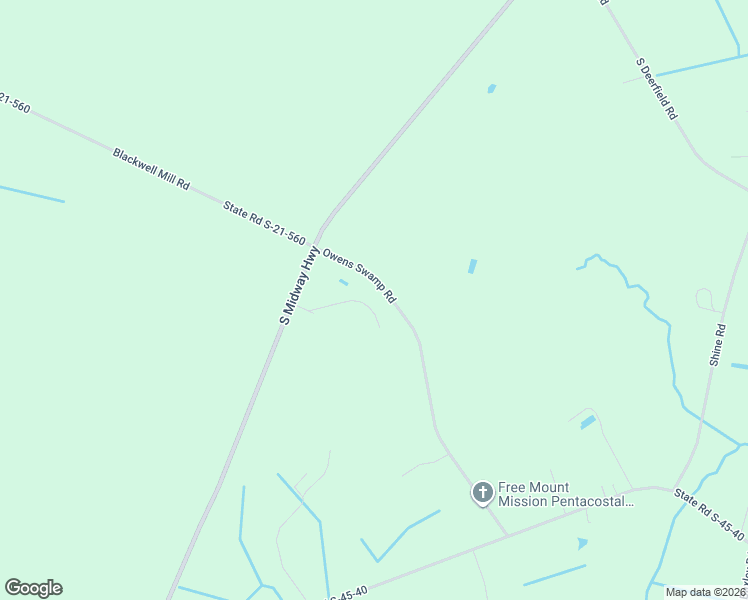 map of restaurants, bars, coffee shops, grocery stores, and more near 927 Owens Swamp Road in Johnsonville