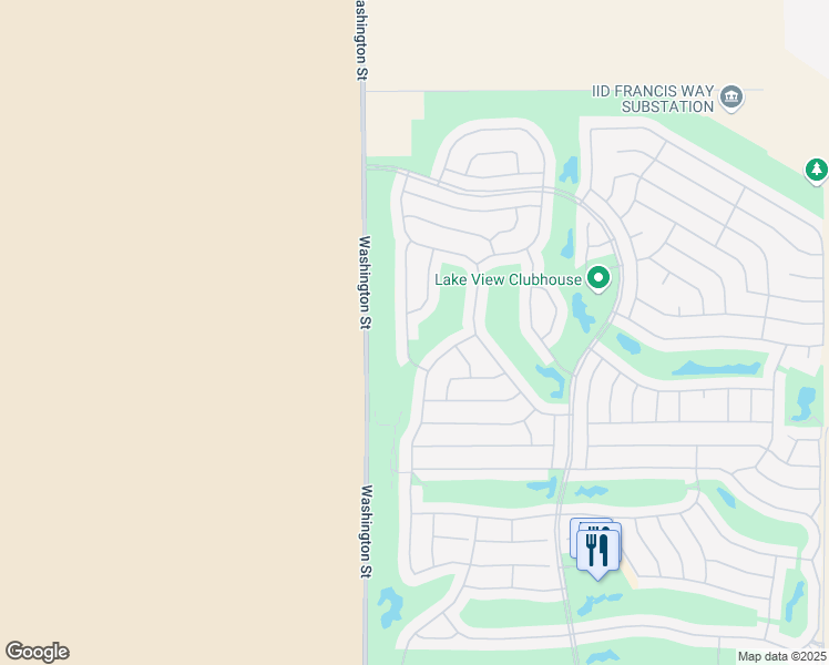 map of restaurants, bars, coffee shops, grocery stores, and more near 35694 Inverness Avenue in Palm Desert