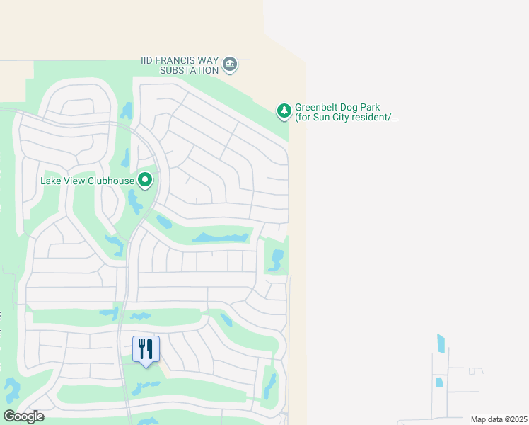 map of restaurants, bars, coffee shops, grocery stores, and more near 78911 Yellen Drive in Palm Desert