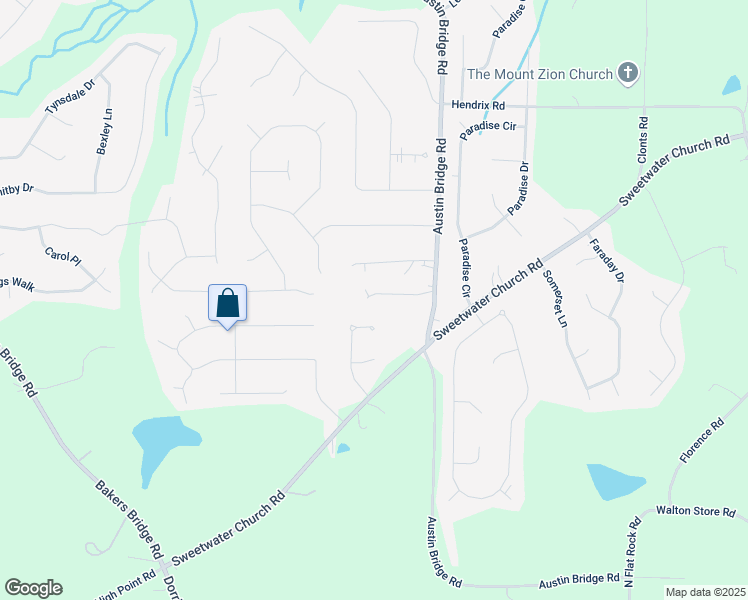 map of restaurants, bars, coffee shops, grocery stores, and more near 157 Pebble Path in Douglasville