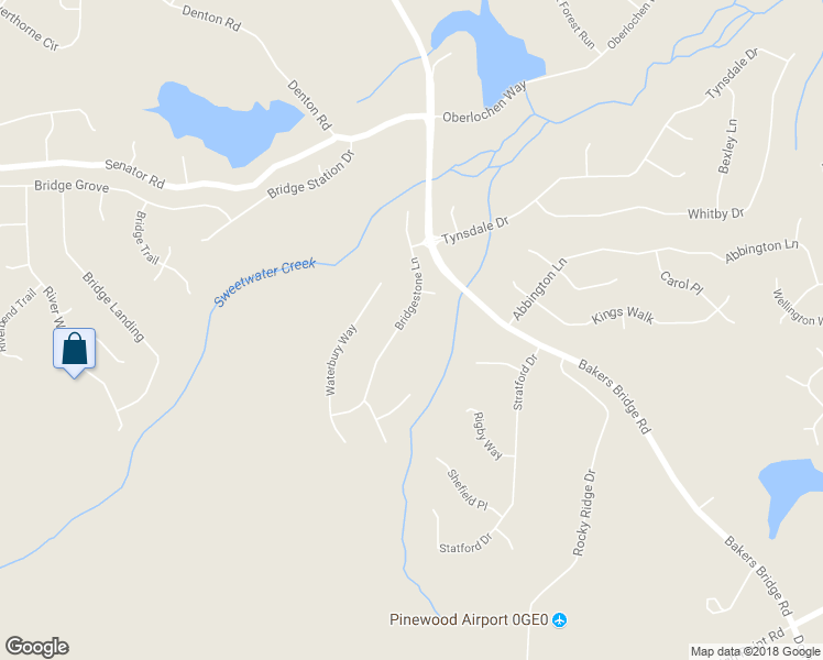 map of restaurants, bars, coffee shops, grocery stores, and more near 291 Bridgestone Lane in Douglasville