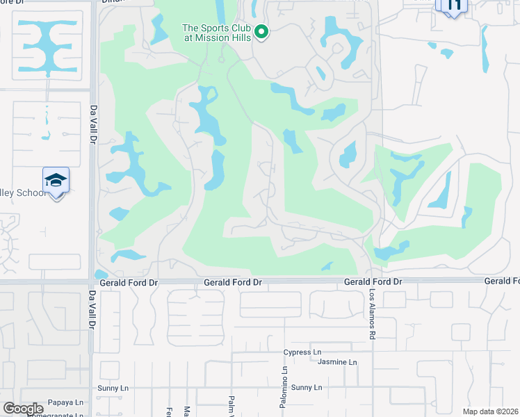 map of restaurants, bars, coffee shops, grocery stores, and more near 731 Inverness Drive in Rancho Mirage