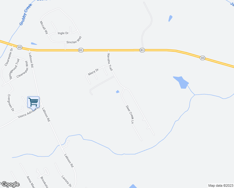 map of restaurants, bars, coffee shops, grocery stores, and more near 1609 Deer Creek Lane in Monroe