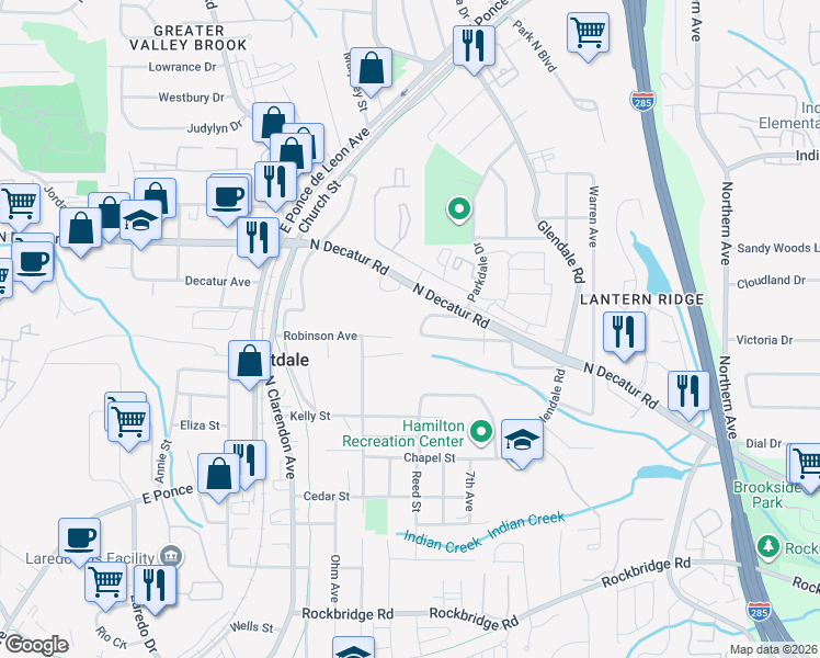 map of restaurants, bars, coffee shops, grocery stores, and more near 3203 Robinson Avenue in Scottdale