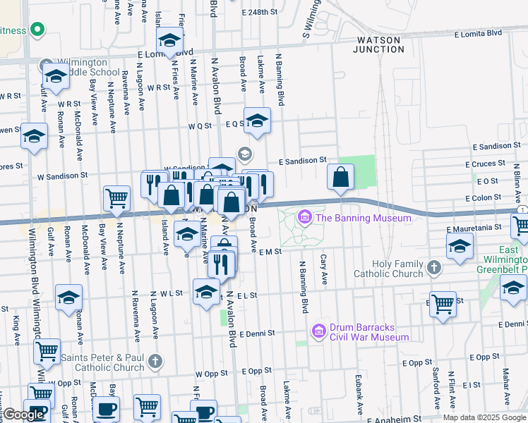 map of restaurants, bars, coffee shops, grocery stores, and more near 1323 McDonald Avenue in Los Angeles