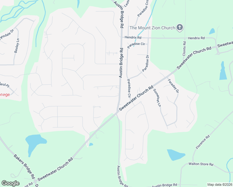 map of restaurants, bars, coffee shops, grocery stores, and more near 75 Pebble Path in Douglasville
