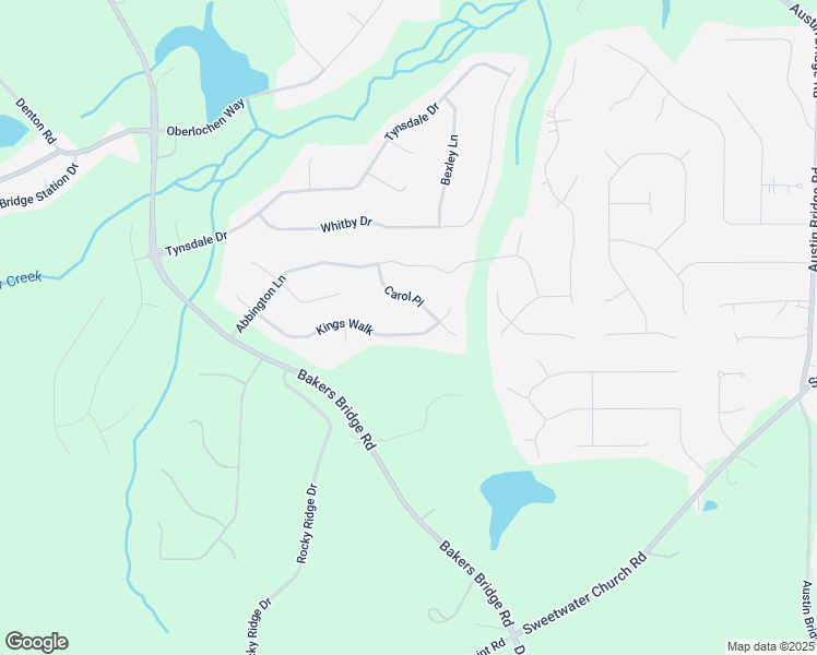 map of restaurants, bars, coffee shops, grocery stores, and more near 445 Kings Walk in Douglasville