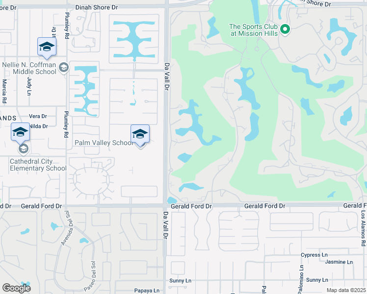 map of restaurants, bars, coffee shops, grocery stores, and more near 522 Desert West Drive in Rancho Mirage