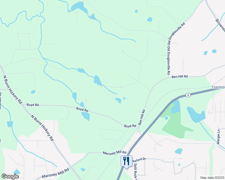 map of restaurants, bars, coffee shops, grocery stores, and more near 523 Greystone Lane in Douglasville