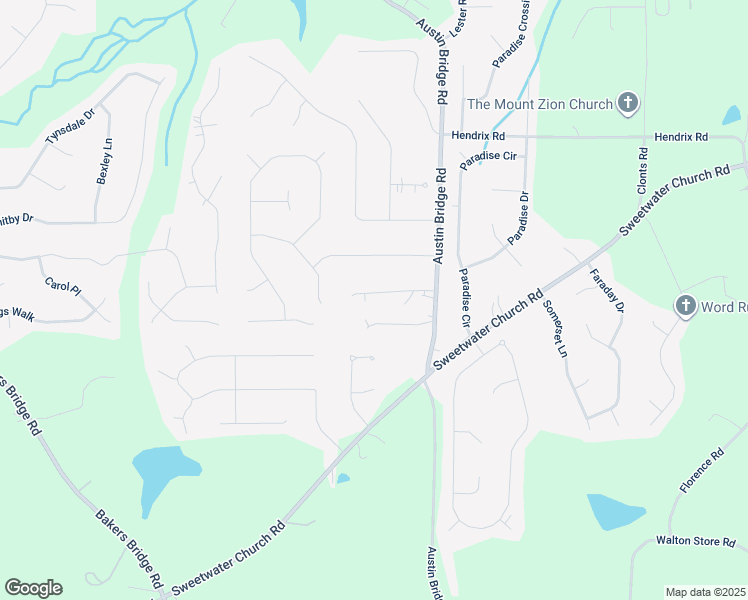 map of restaurants, bars, coffee shops, grocery stores, and more near 141 Park Place Court in Douglasville