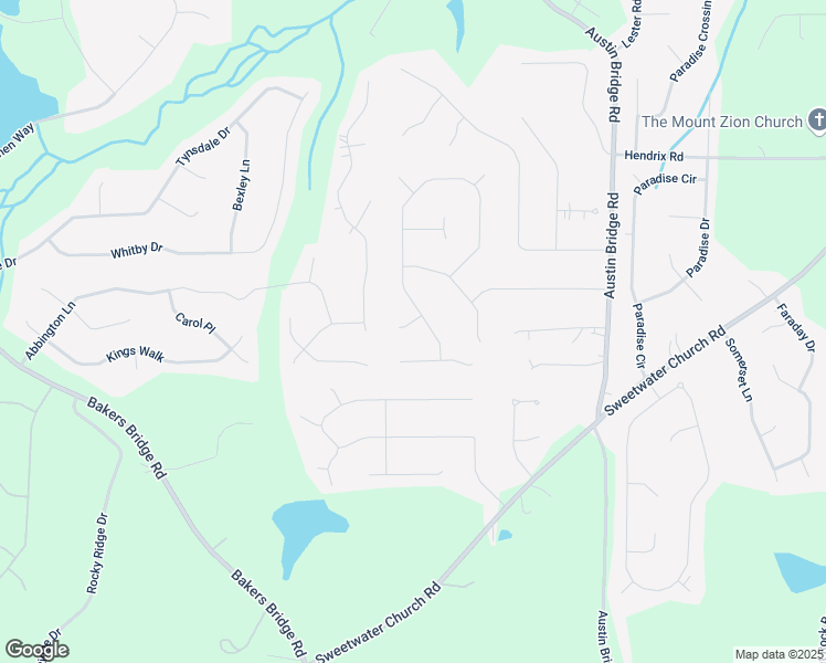 map of restaurants, bars, coffee shops, grocery stores, and more near 33 Ashland Circle in Douglasville