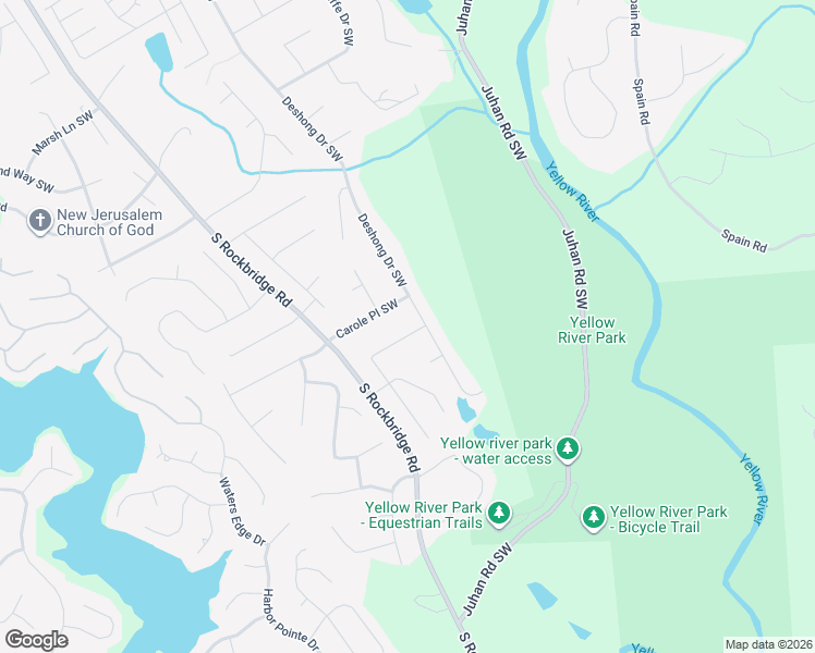 map of restaurants, bars, coffee shops, grocery stores, and more near 4987 Dekalb Way in Stone Mountain
