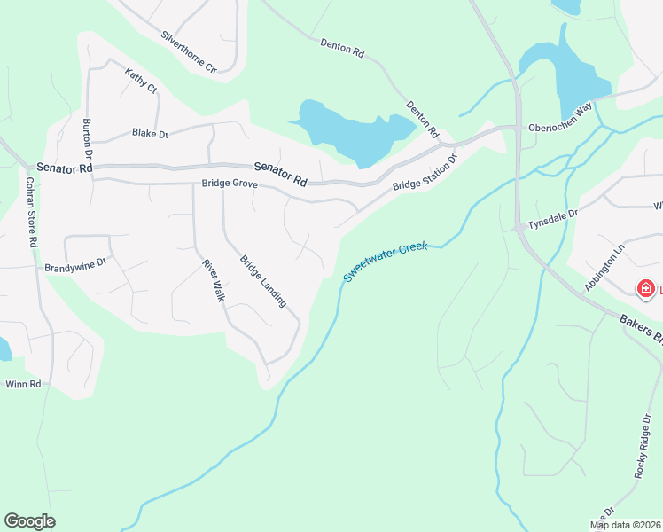 map of restaurants, bars, coffee shops, grocery stores, and more near 263 Bridge Trail in Douglasville