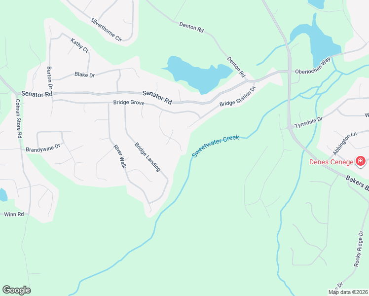 map of restaurants, bars, coffee shops, grocery stores, and more near 263 Bridge Trail in Douglasville