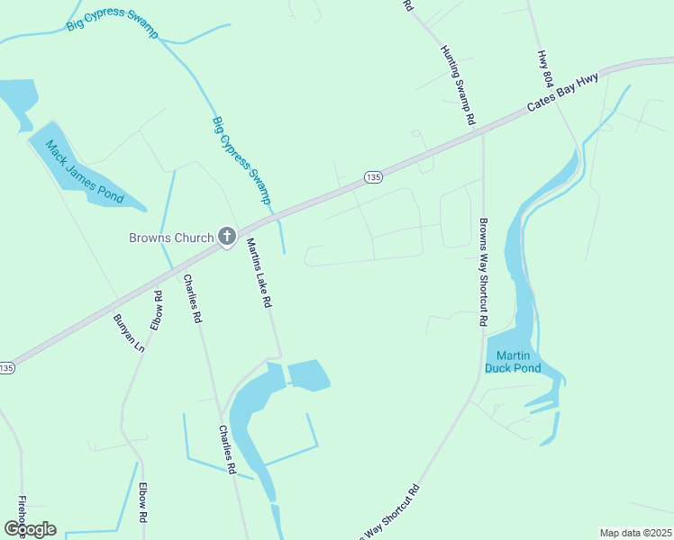map of restaurants, bars, coffee shops, grocery stores, and more near 606 Cates Bay Highway in Conway