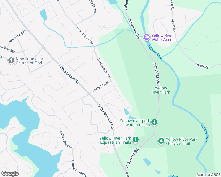 map of restaurants, bars, coffee shops, grocery stores, and more near 4987 Dekalb Way in Stone Mountain