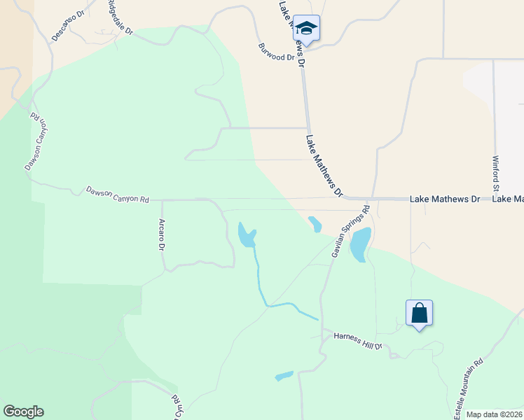 map of restaurants, bars, coffee shops, grocery stores, and more near Arcaro Drive in Perris