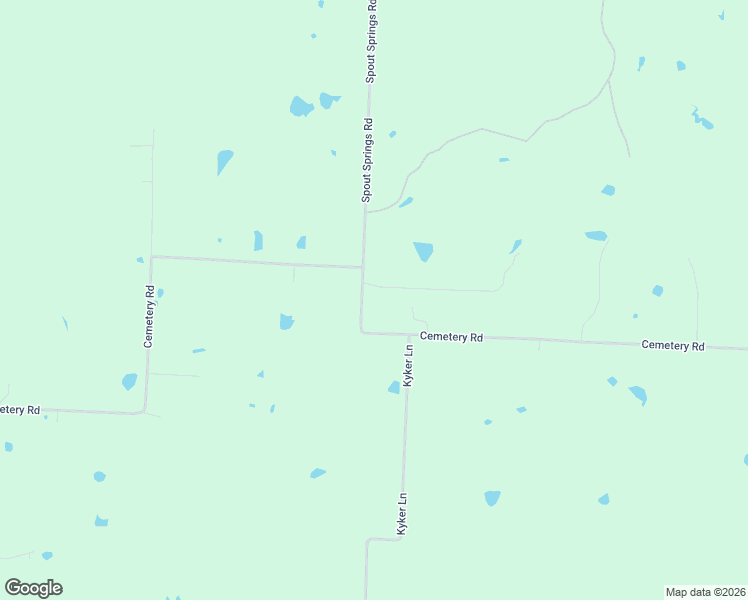 map of restaurants, bars, coffee shops, grocery stores, and more near 2447 Cemetery Road in Pottsboro