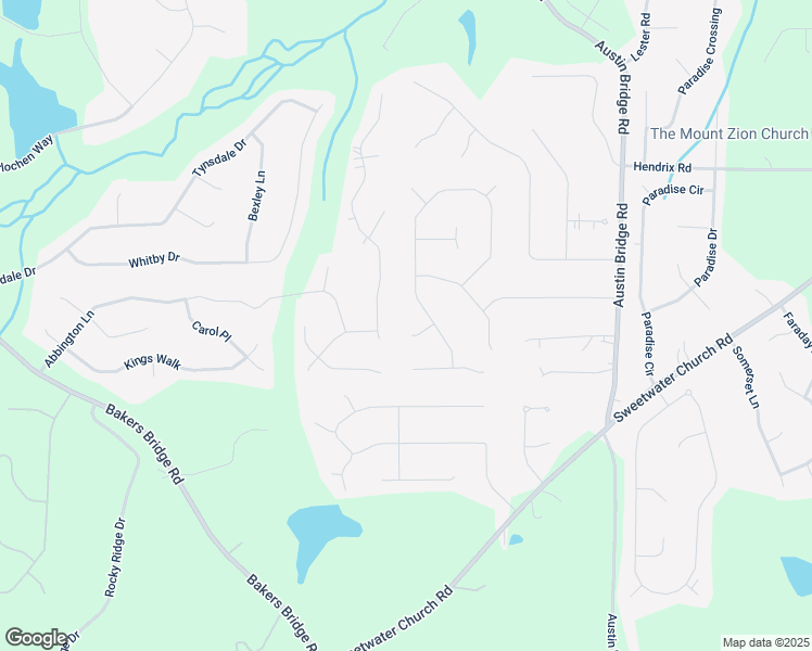 map of restaurants, bars, coffee shops, grocery stores, and more near 66 Ashland Circle in Douglasville