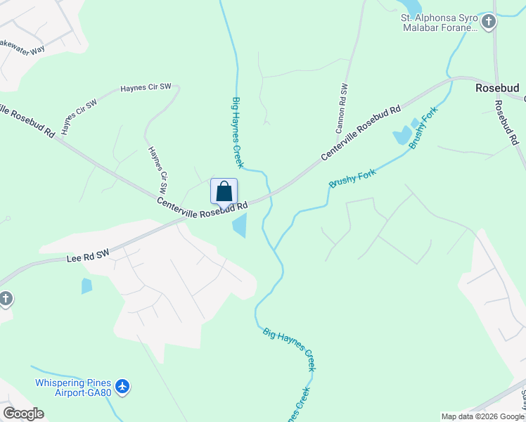 map of restaurants, bars, coffee shops, grocery stores, and more near 2742 Centerville Rosebud Road in Snellville