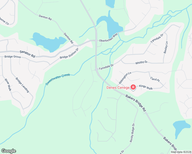 map of restaurants, bars, coffee shops, grocery stores, and more near 165 Bridgestone Lane in Douglasville