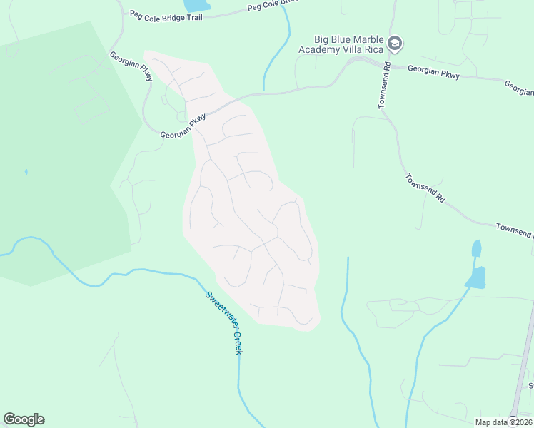 map of restaurants, bars, coffee shops, grocery stores, and more near 65 Wentworth Circle in Villa Rica