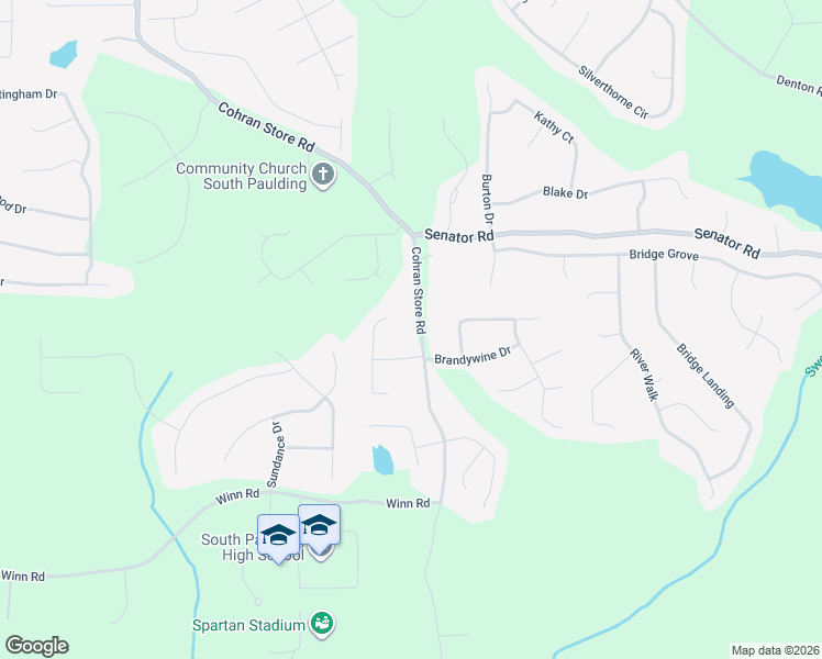 map of restaurants, bars, coffee shops, grocery stores, and more near 1095 Cohran Store Road in Douglasville