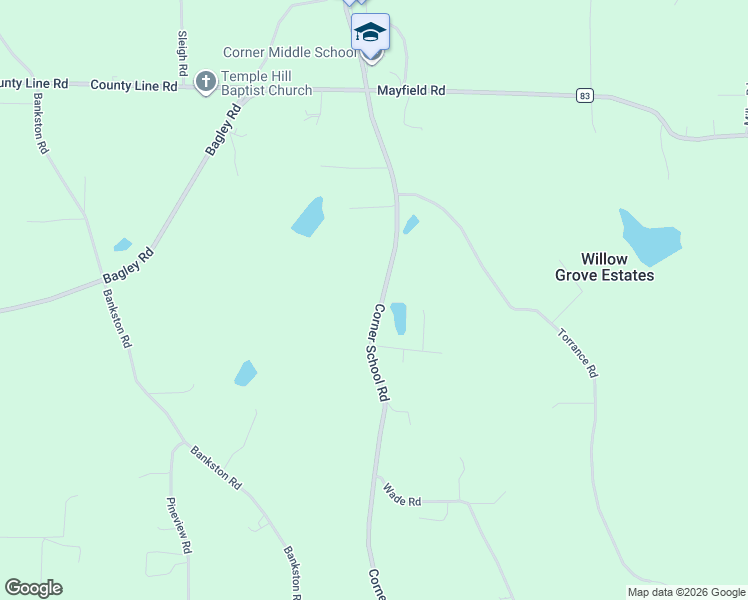 map of restaurants, bars, coffee shops, grocery stores, and more near 9740 Corner School Road in Warrior