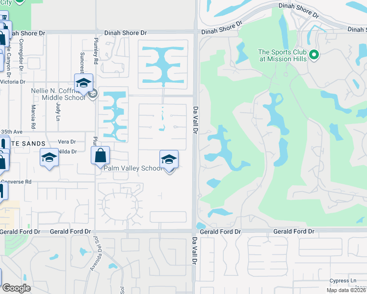 map of restaurants, bars, coffee shops, grocery stores, and more near 69806 Camino Pacifico in Rancho Mirage