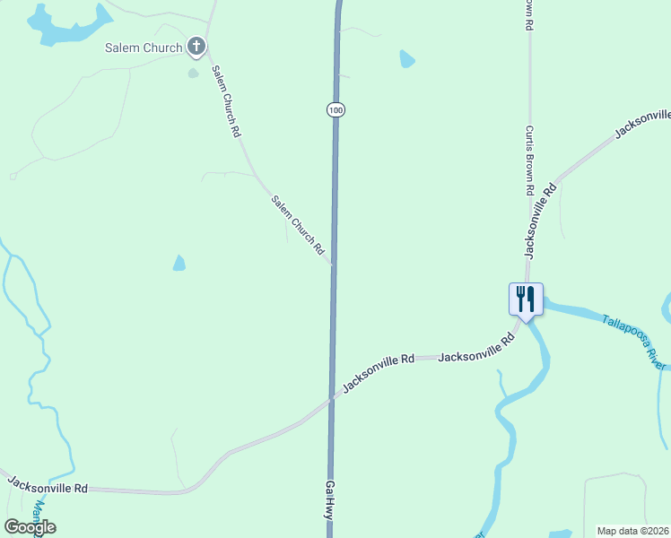 map of restaurants, bars, coffee shops, grocery stores, and more near 5679-5749 Ga Highway in Tallapoosa