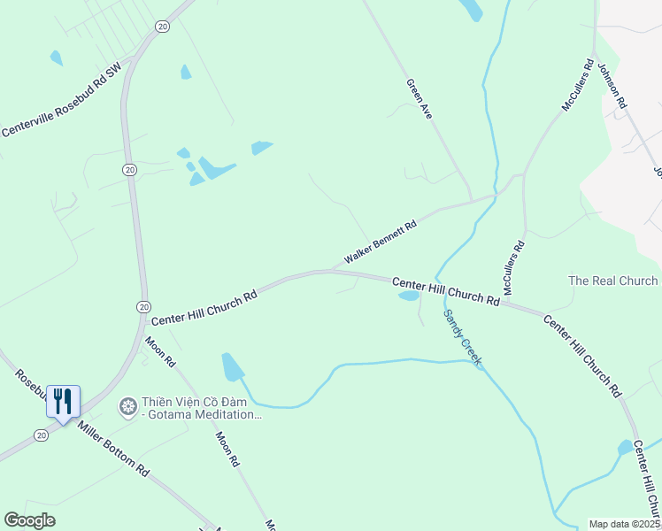 map of restaurants, bars, coffee shops, grocery stores, and more near 6039 Walker Bennett Road in Loganville