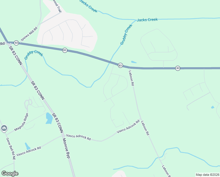 map of restaurants, bars, coffee shops, grocery stores, and more near 633 Springwood Trail in Monroe