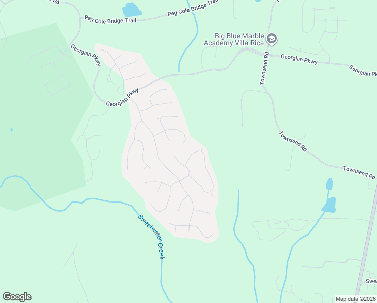 map of restaurants, bars, coffee shops, grocery stores, and more near 65 Wentworth Circle in Villa Rica