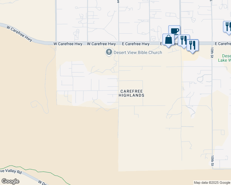 map of restaurants, bars, coffee shops, grocery stores, and more near 6 Tanglewood Trail in Phoenix